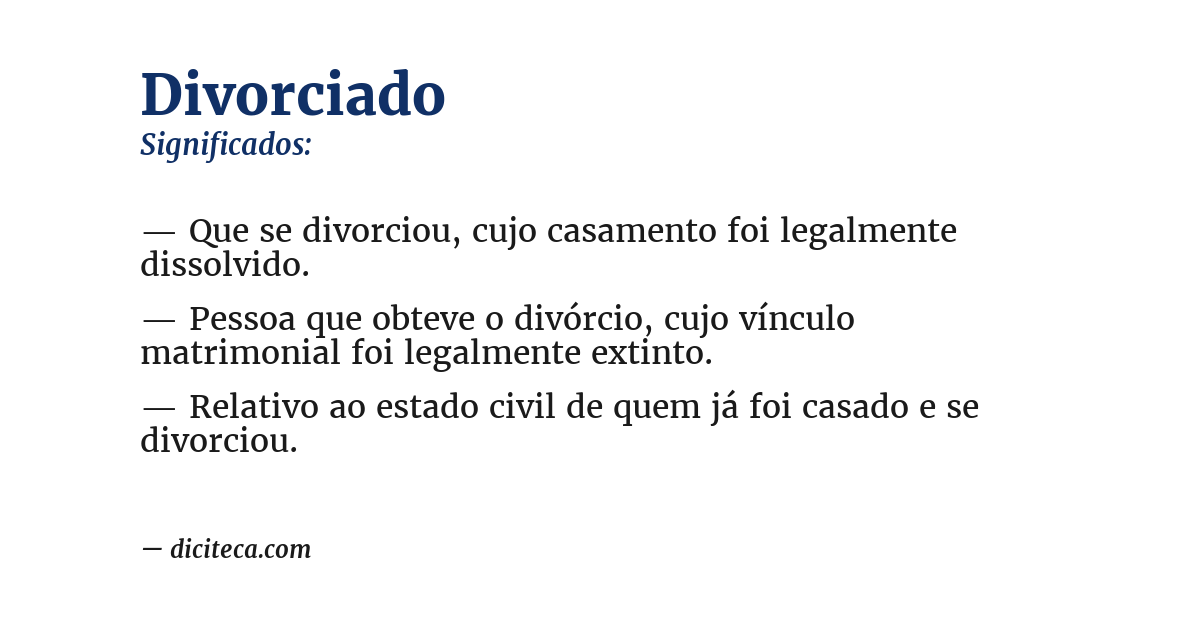 Significado de divorciado