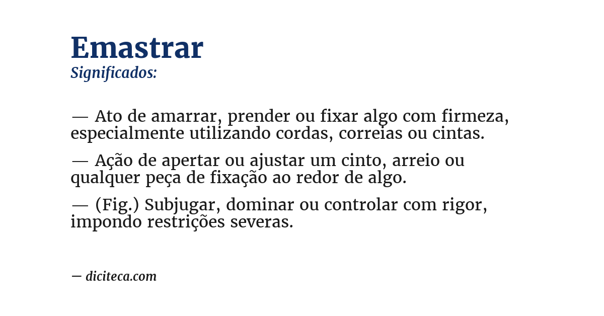 Significado de emastrar
