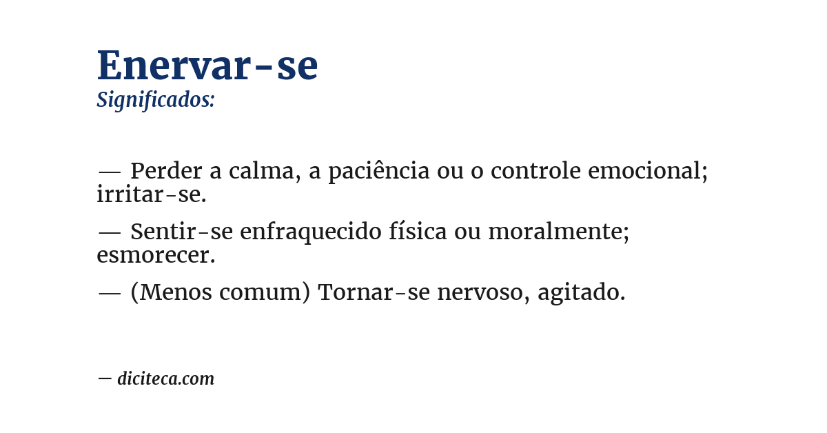 Significado de enervar-se