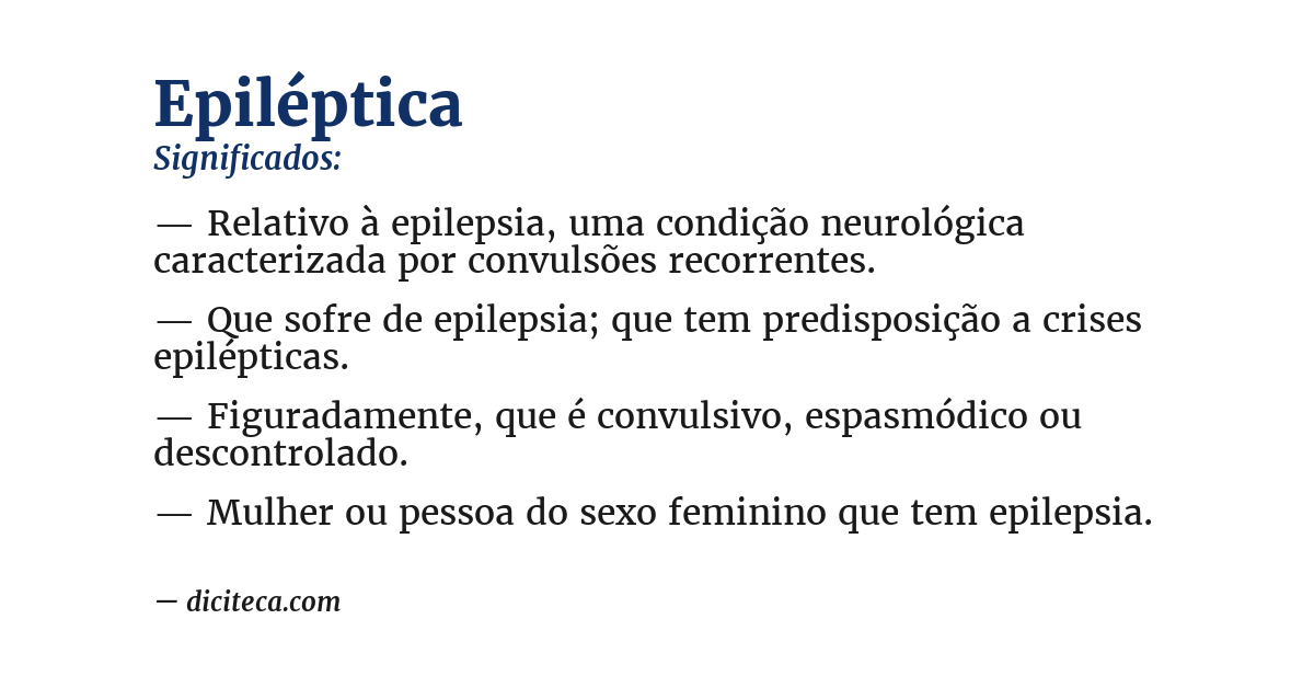 Significado de epiléptica