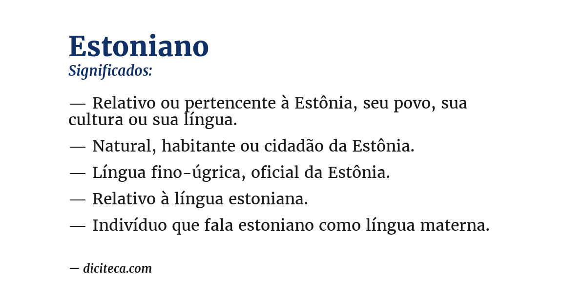 Significado de estoniano