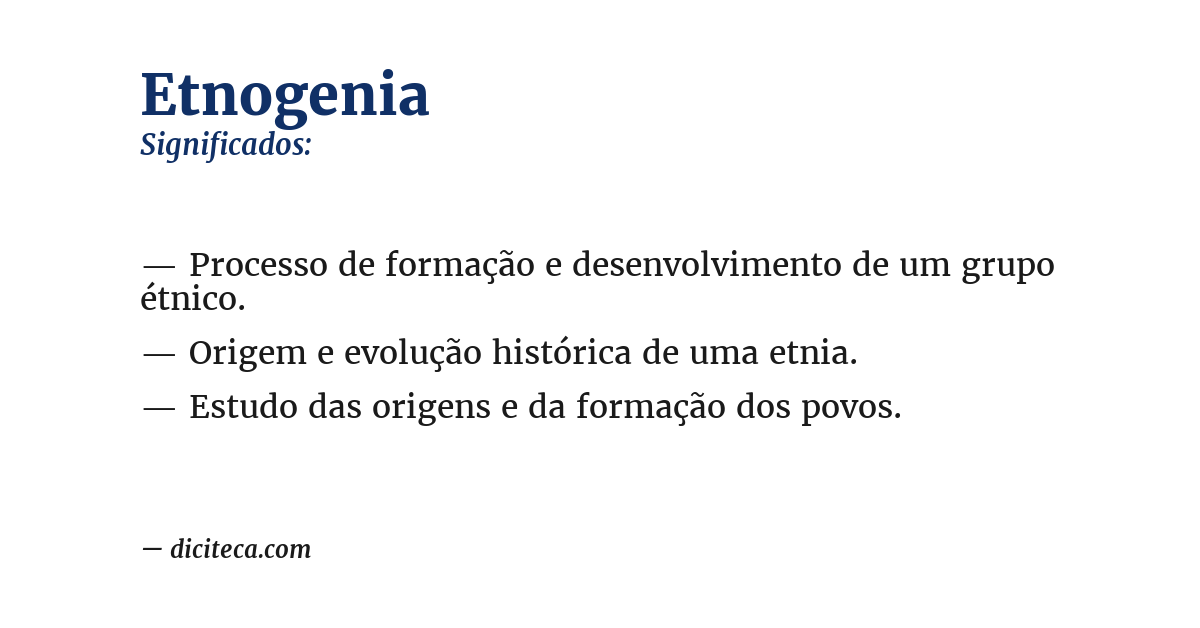 Significado de etnogenia