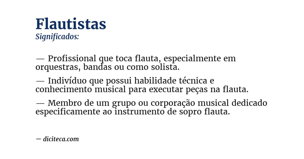 Significado de flautistas