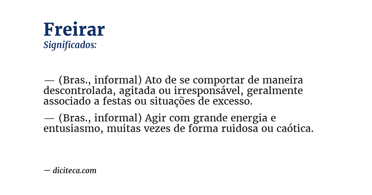 Significado de freirar