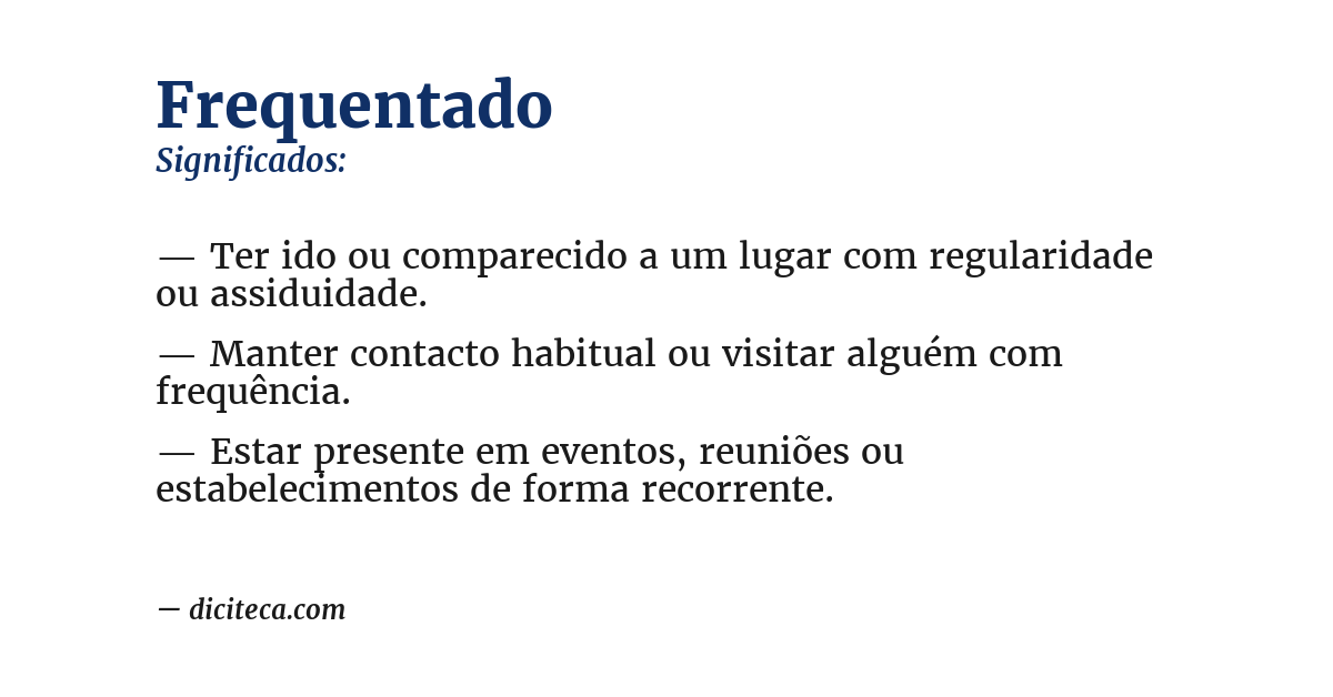 Significado de frequentado