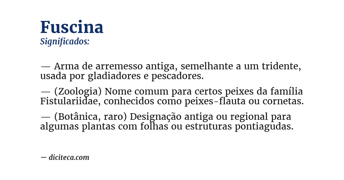 Significado de fuscina