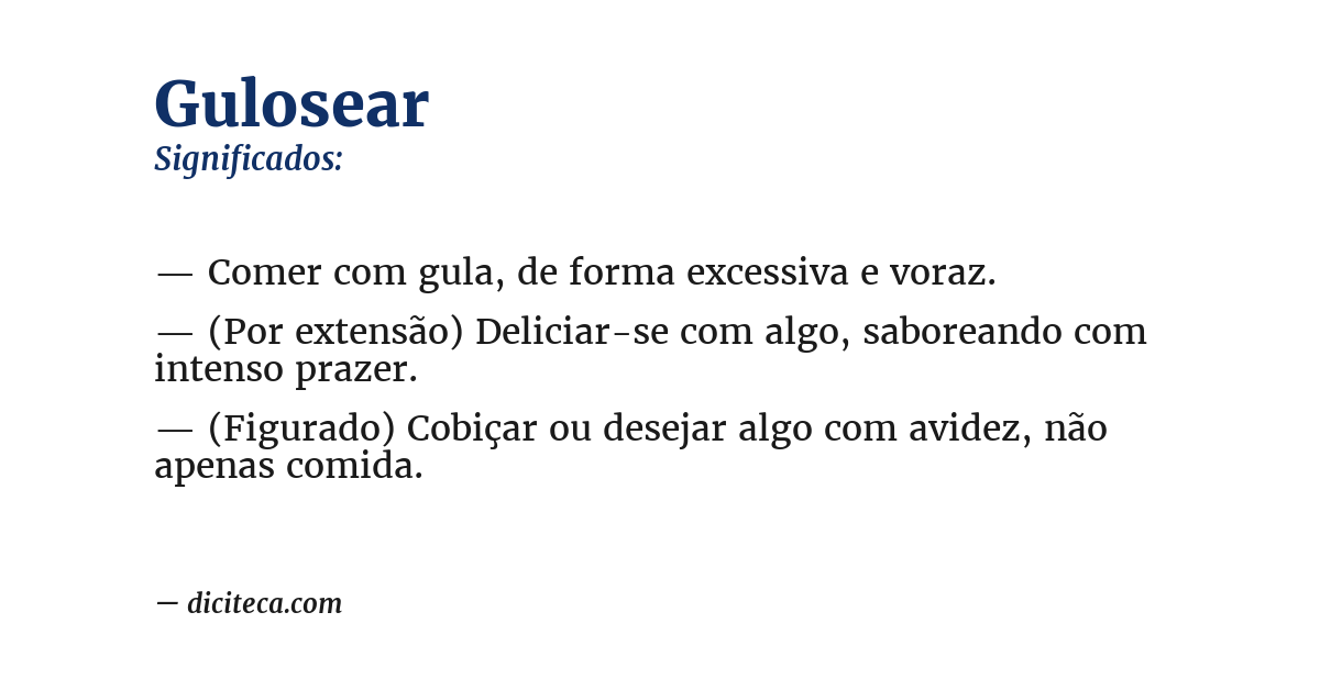 Significado de gulosear