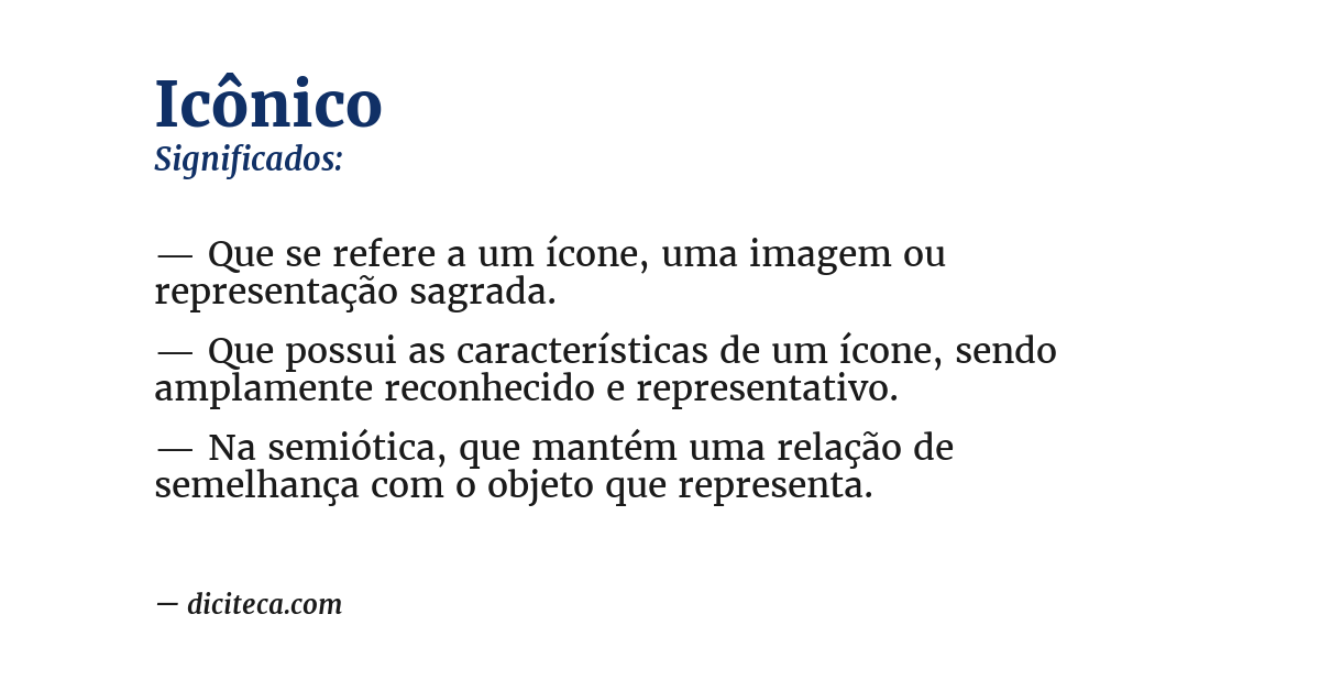 Significado de icônico