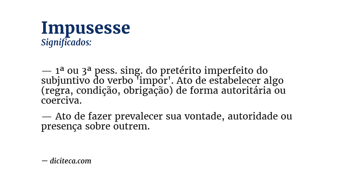 Significado de impusesse