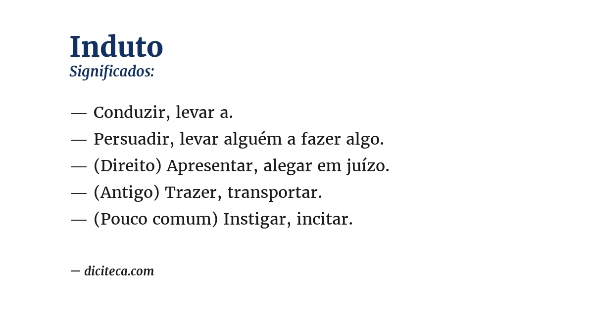 Significado de induto