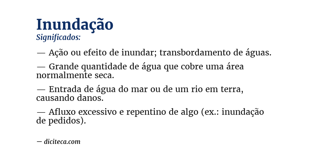 Significado de inundação