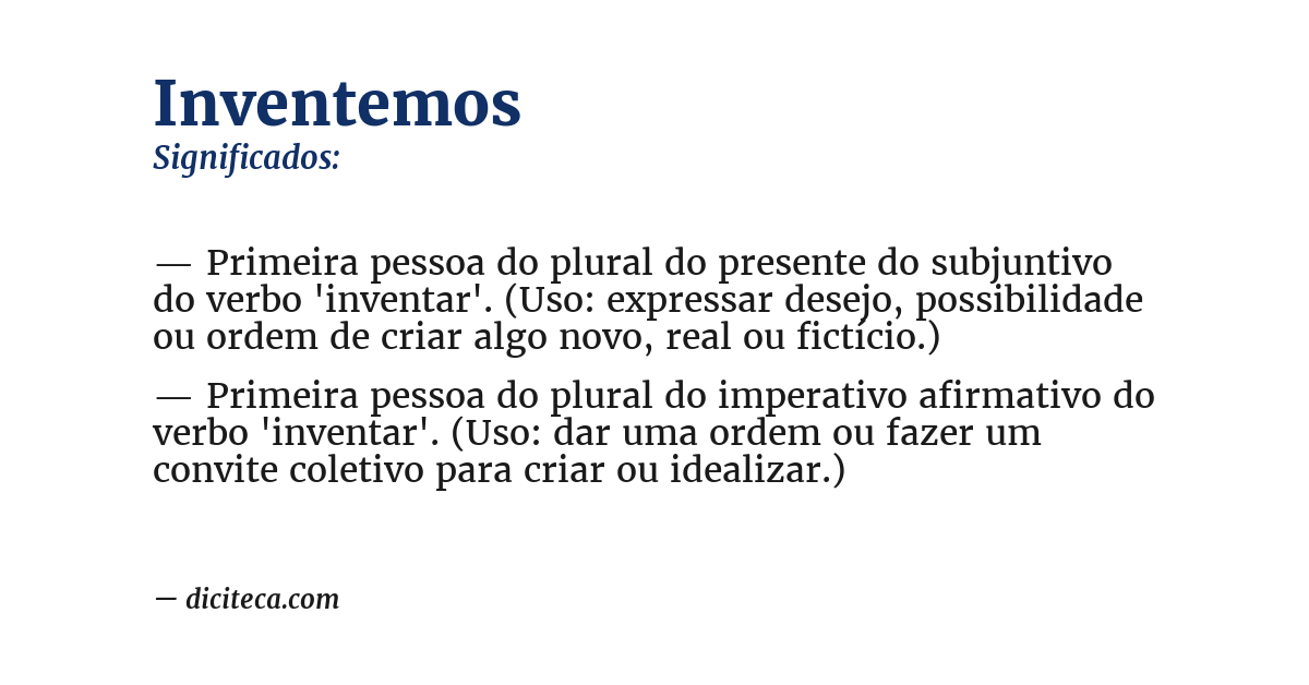 Significado de inventemos