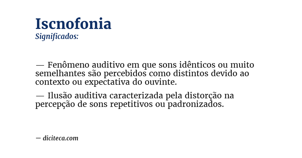 Significado de iscnofonia
