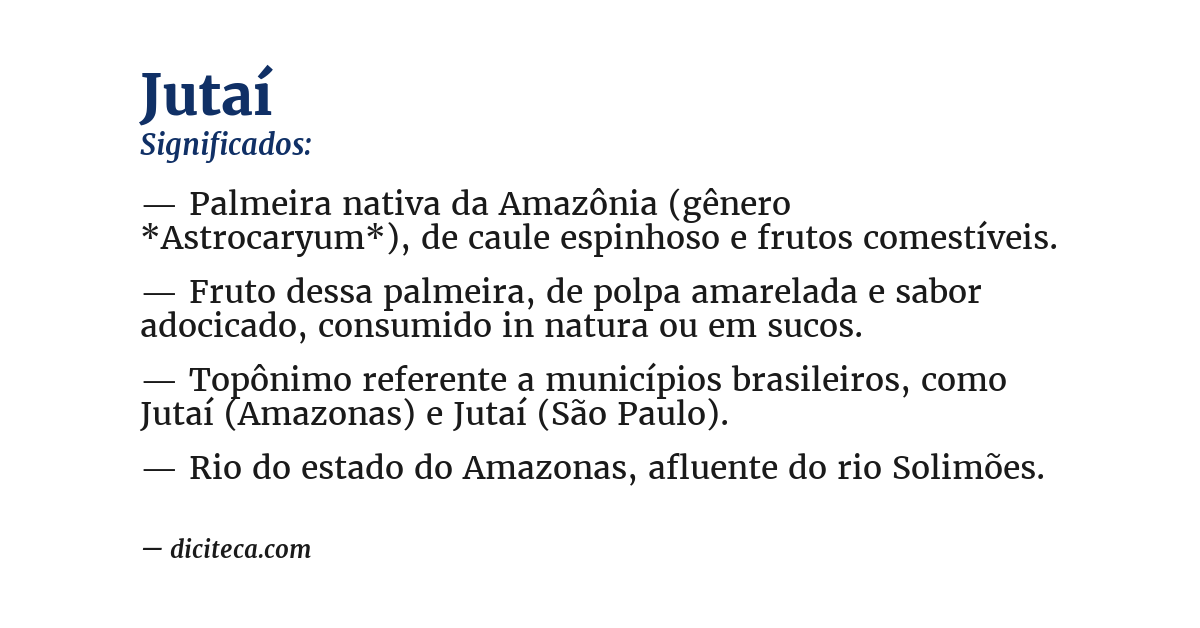 Significado de jutaí