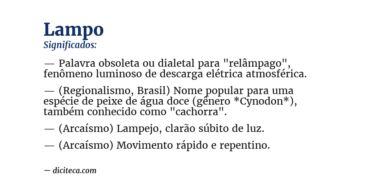 Significado de lampo