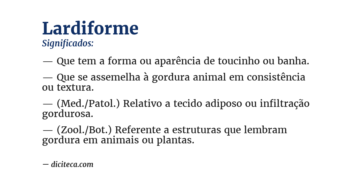 Significado de lardiforme