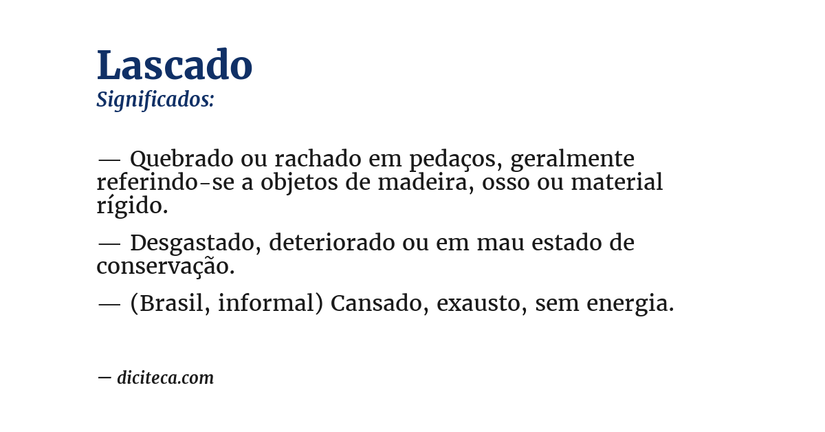 Significado de lascado