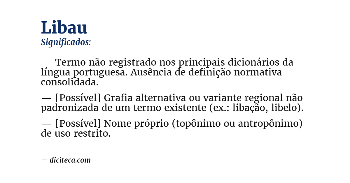 Significado de libau