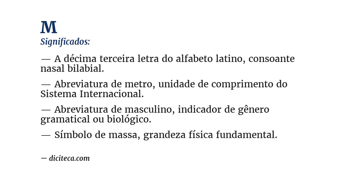 Significado de m