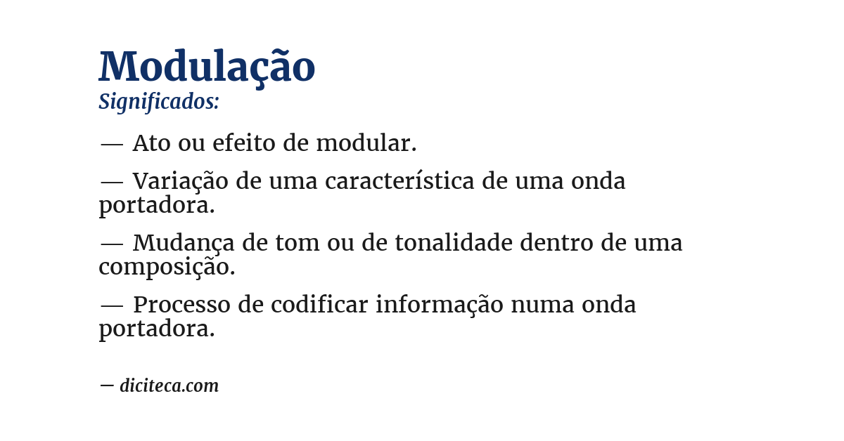 Significado de modulação