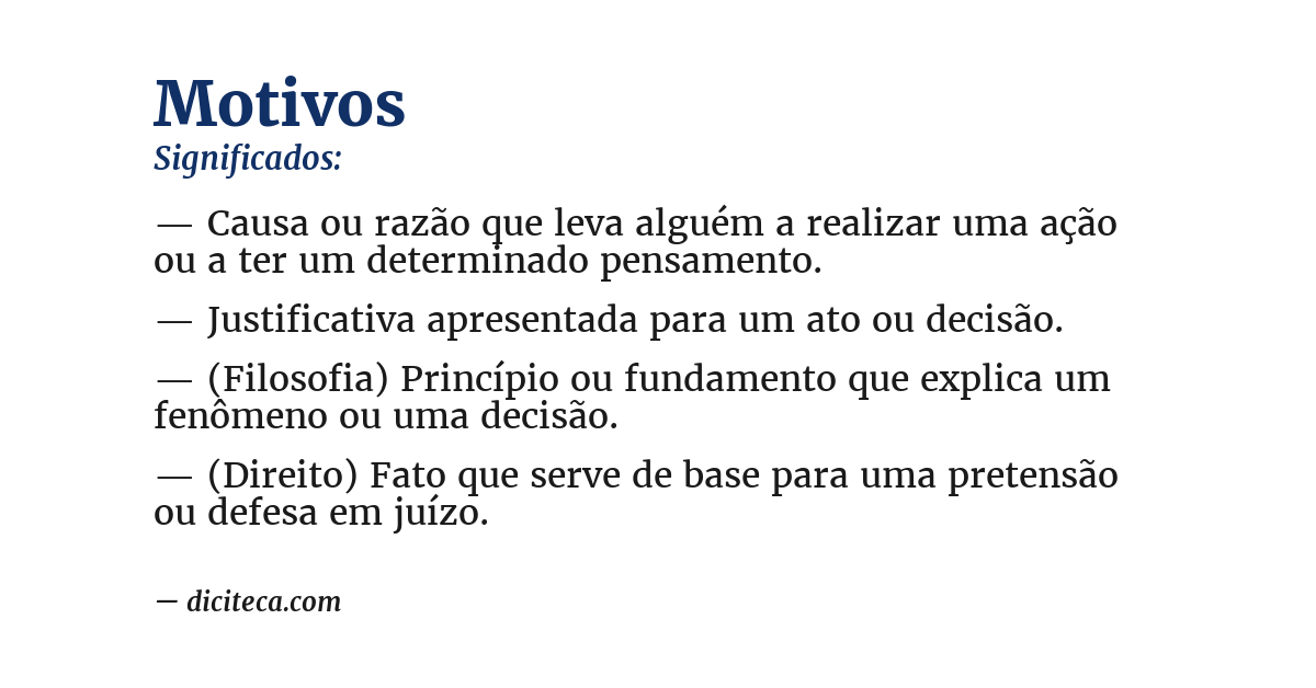 Significado de motivos