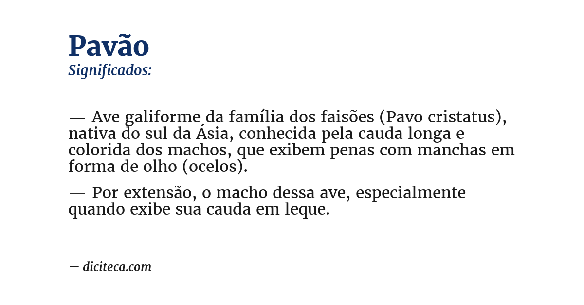 Significado de pavão