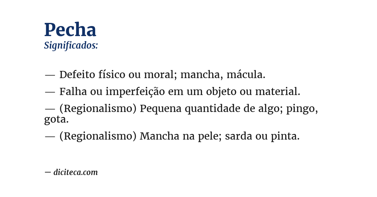Significado de pecha