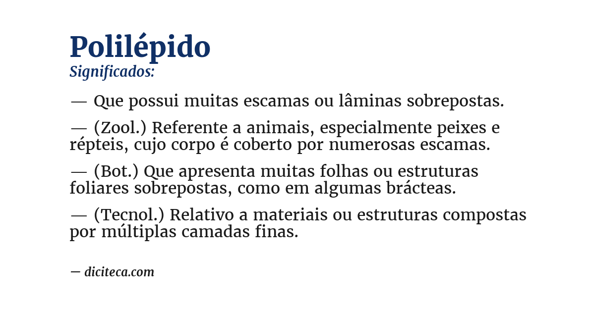 Significado de polilépido