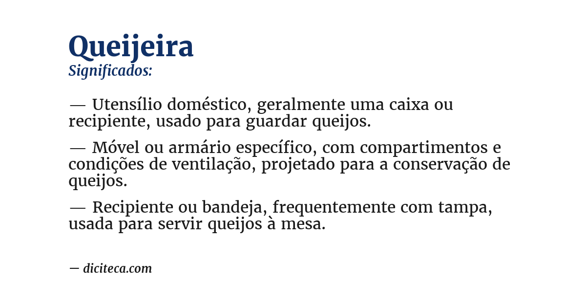 Significado de queijeira