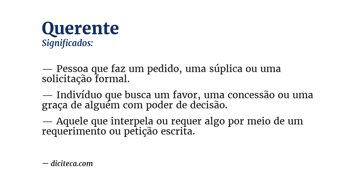 Significado de querente