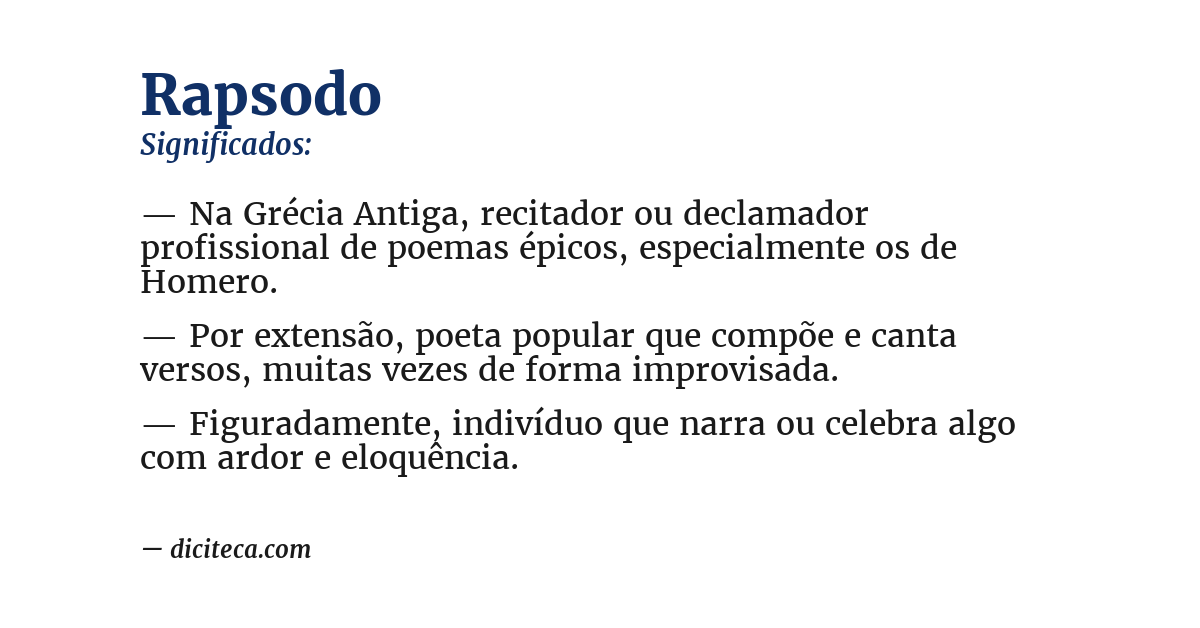Significado de rapsodo