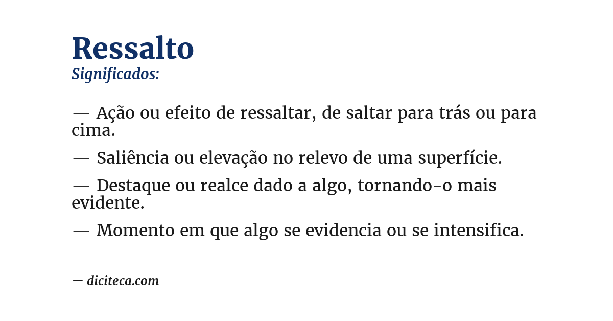 Significado de ressalto