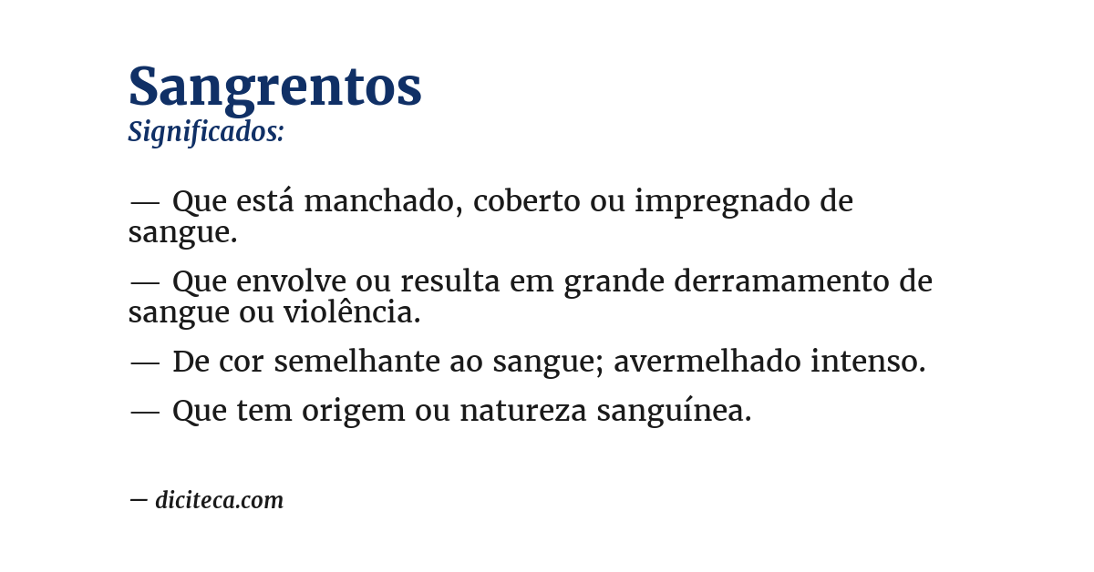 Significado de sangrentos