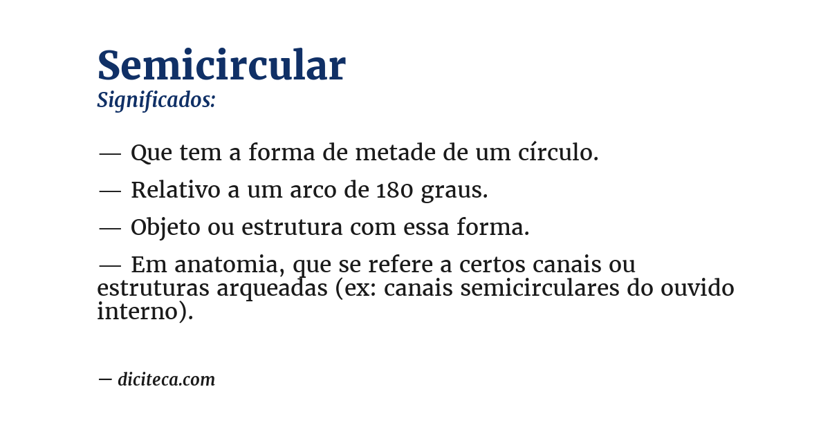 Significado de semicircular
