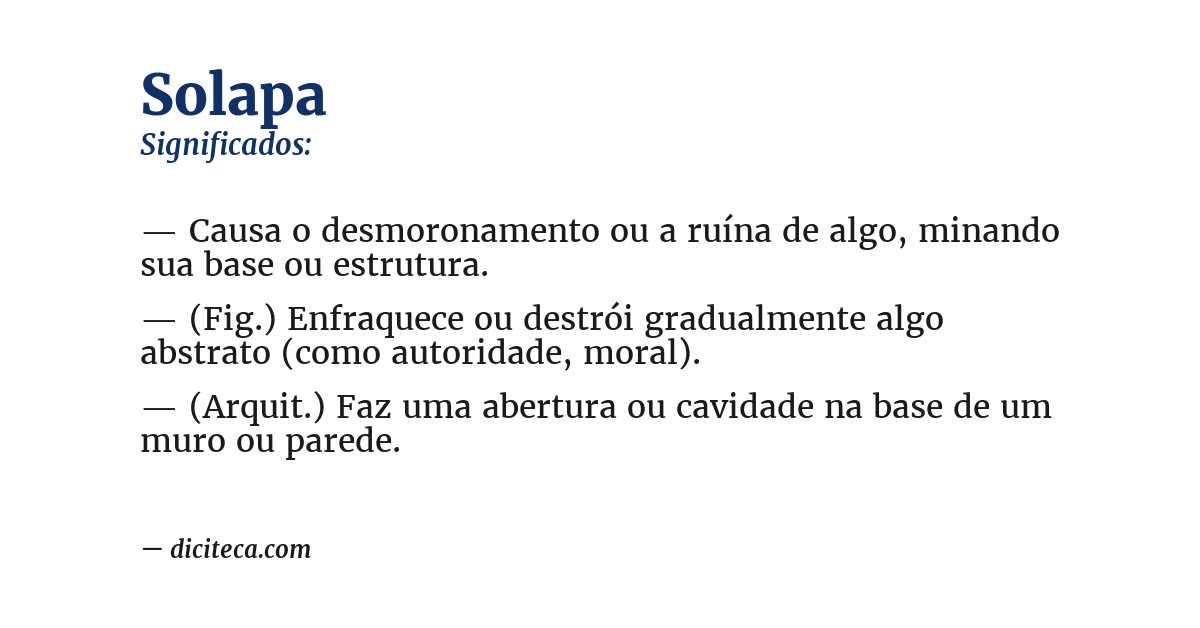 Significado de solapa