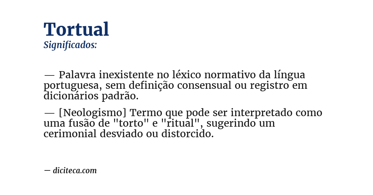 Significado de tortual