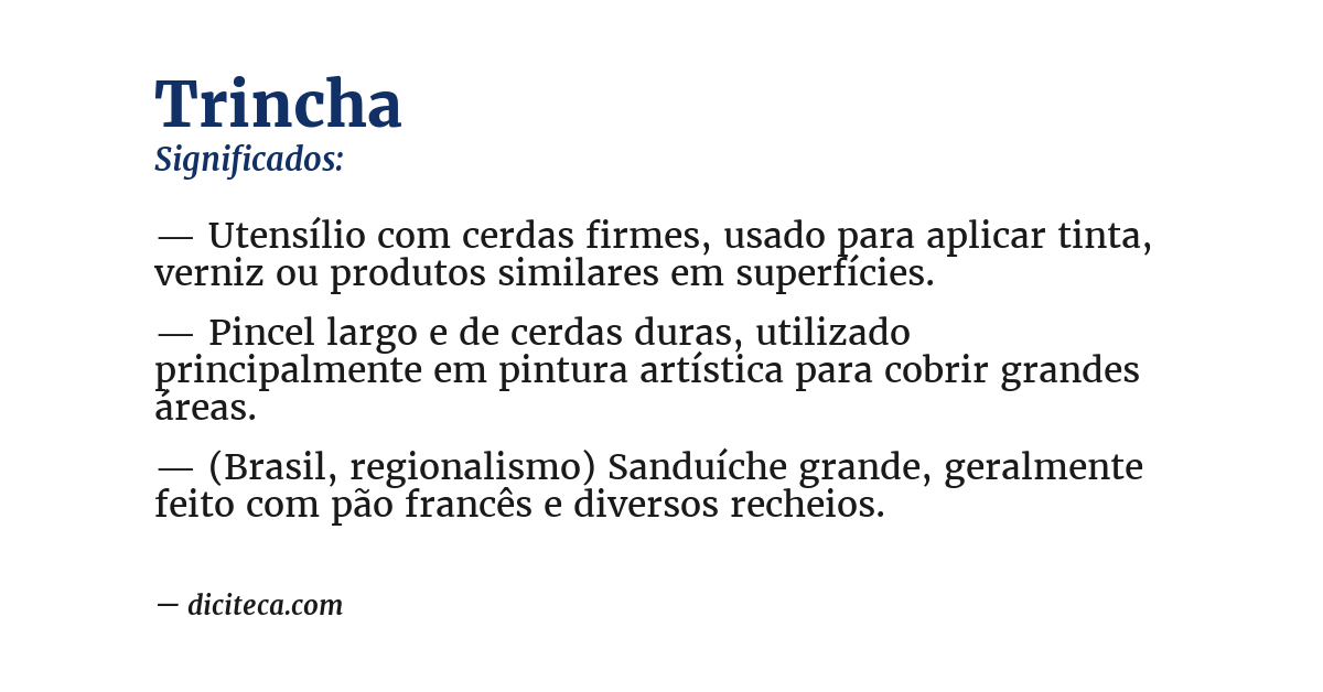 Significado de trincha