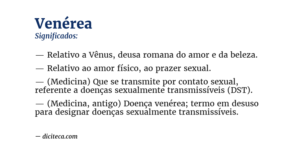 Significado de venérea