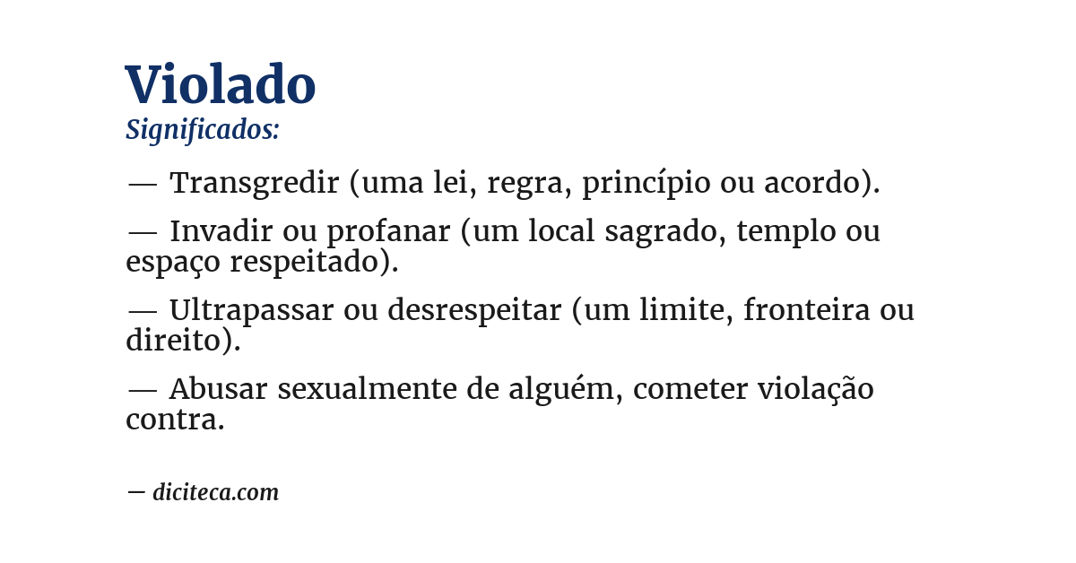 Significado de violado