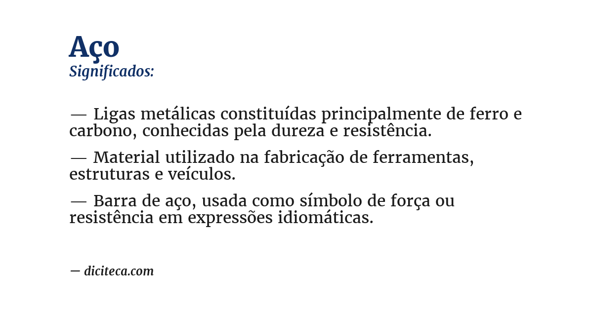 Significado de aço
