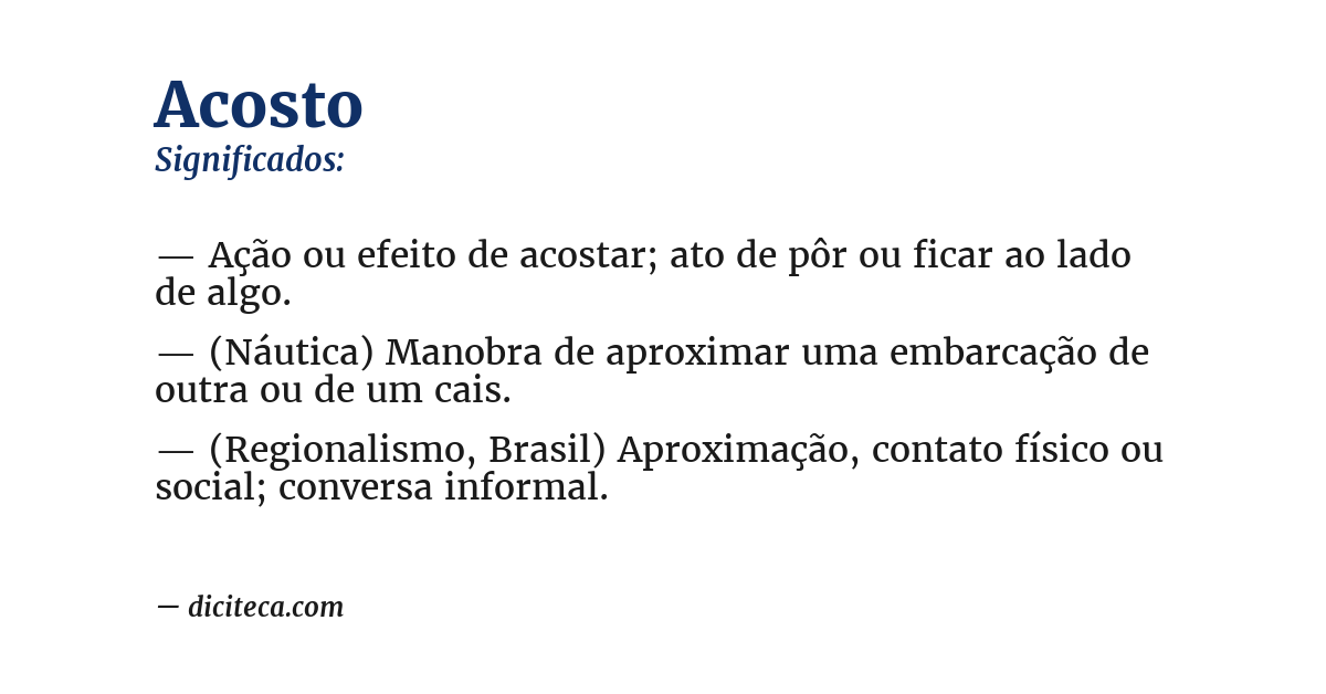 Significado de acosto