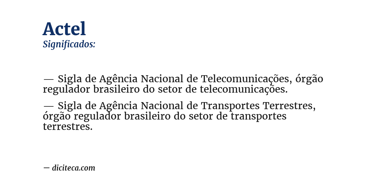 Significado de actel