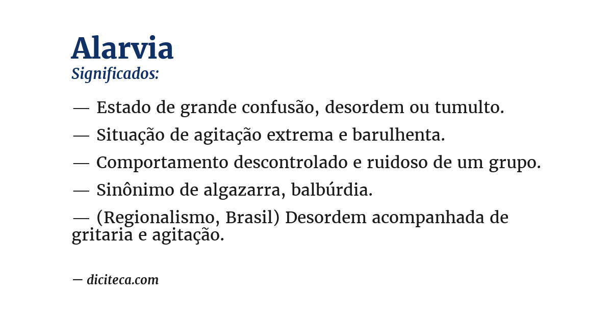 Significado de alarvia