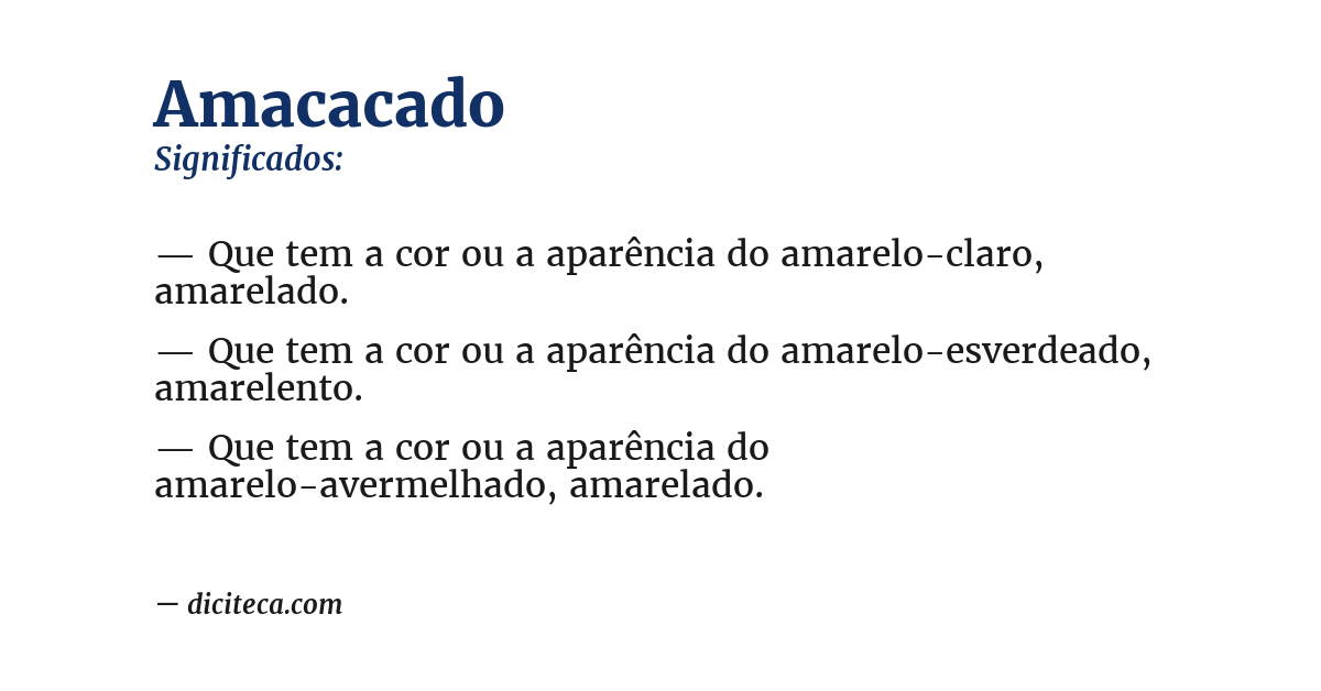 Significado de amacacado