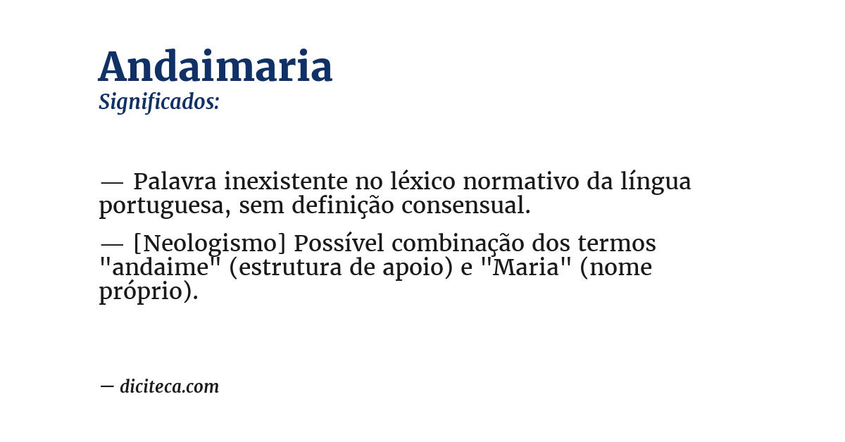 Significado de andaimaria