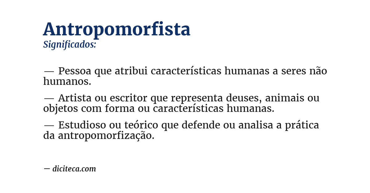 Significado de antropomorfista