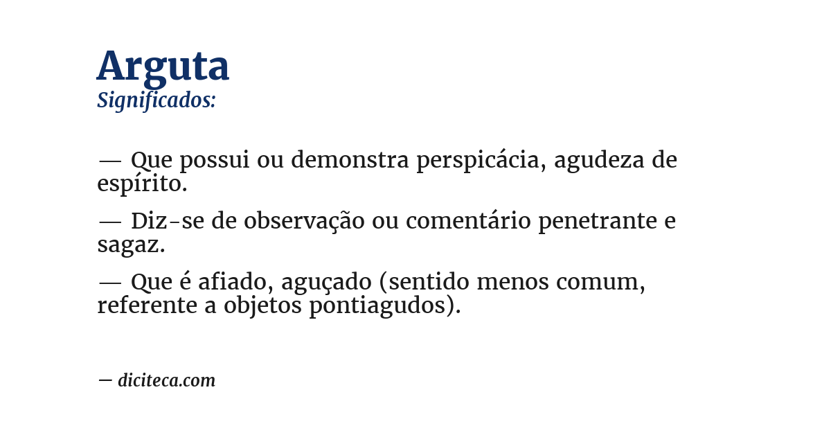 Significado de arguta