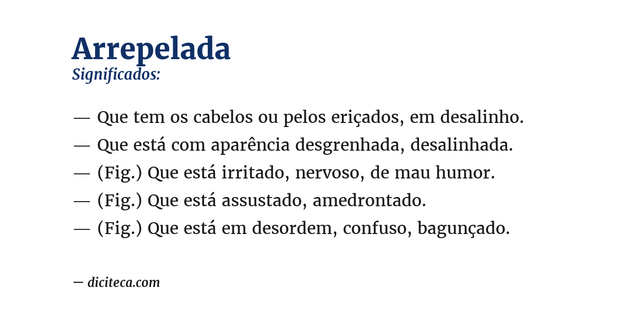 Significado de arrepelada