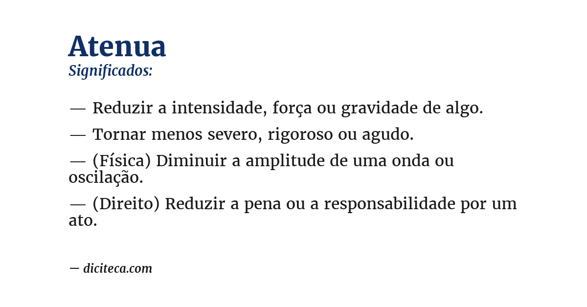 Significado de atenua