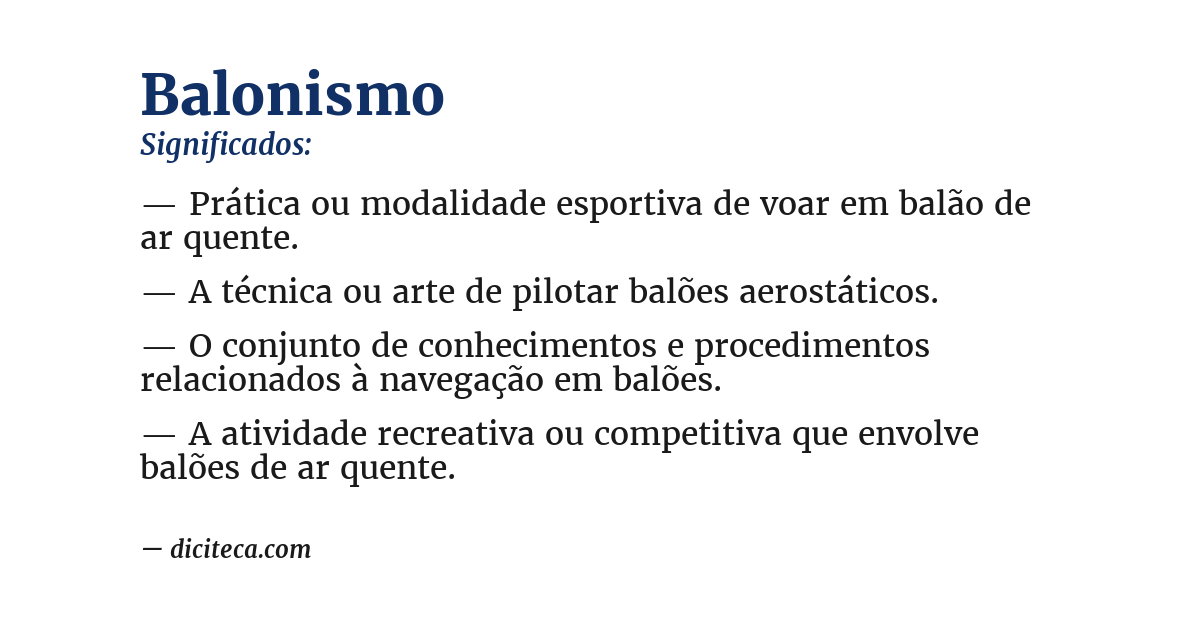 Significado de balonismo